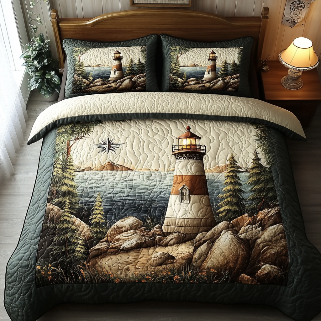 Coastal Calm 3-Piece Quilted Bedding Set - Single (59" x 70")