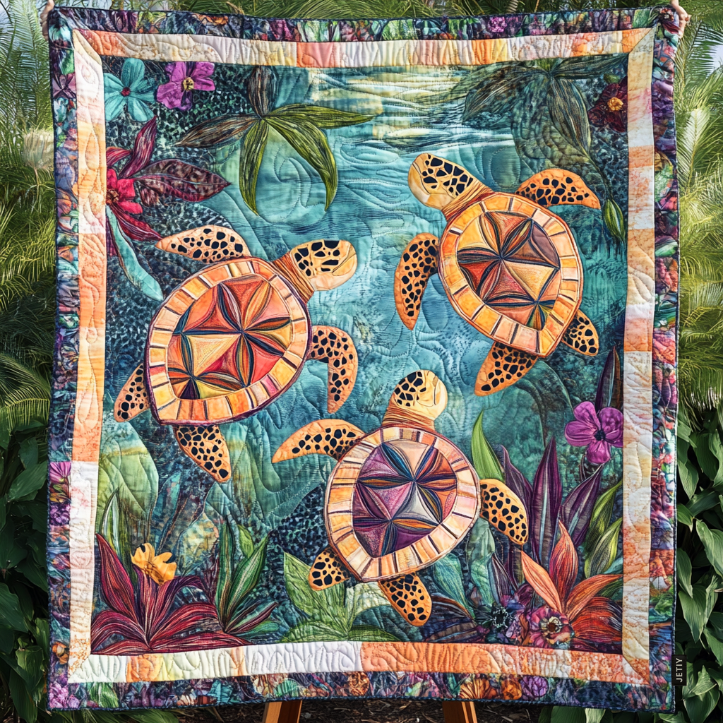 Coastal Drift Quilted Blanket - Throw (55" x 60")