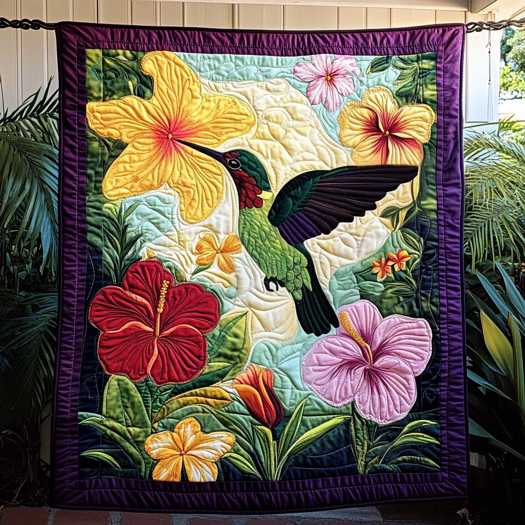 Coastal Flutter Quilted Blanket - Throw (55" x 60")