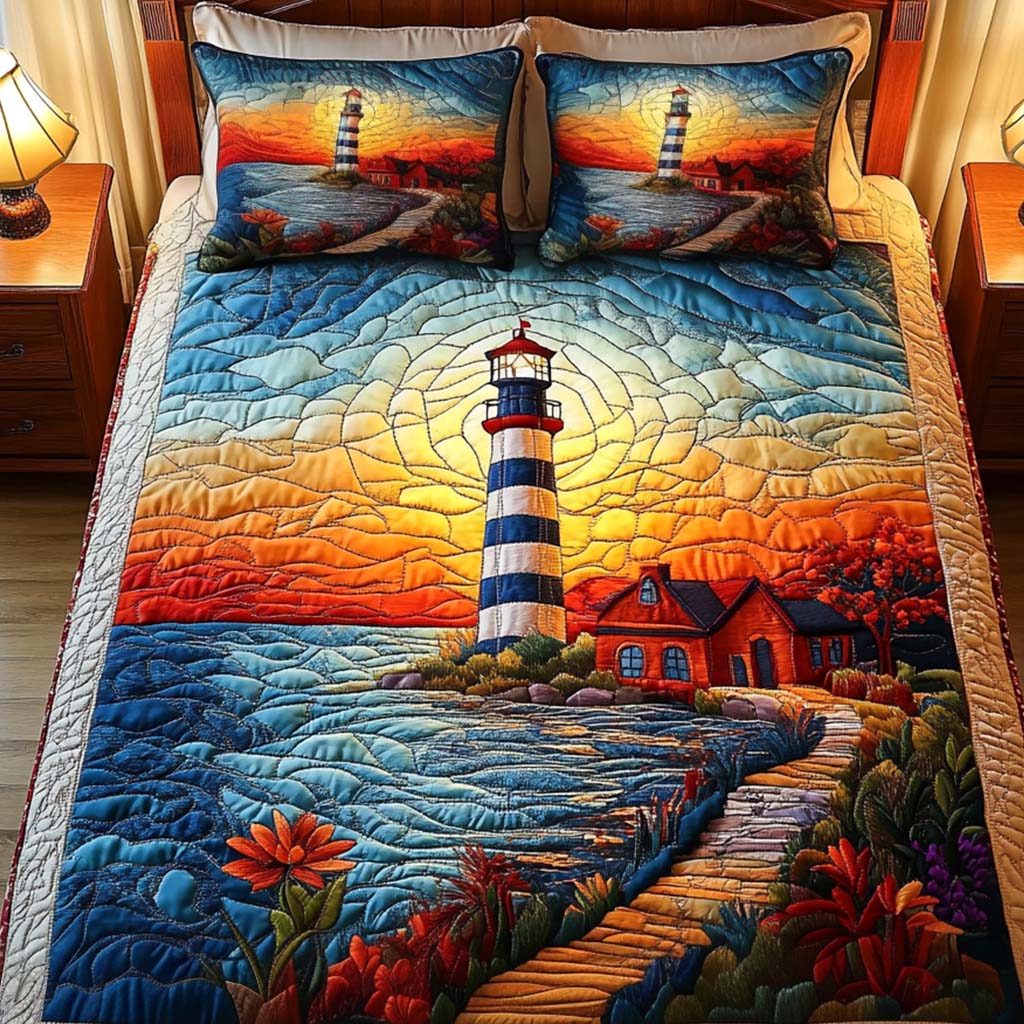 Coastal Light 3-Piece Quilted Bedding Set - Single (59" x 70")