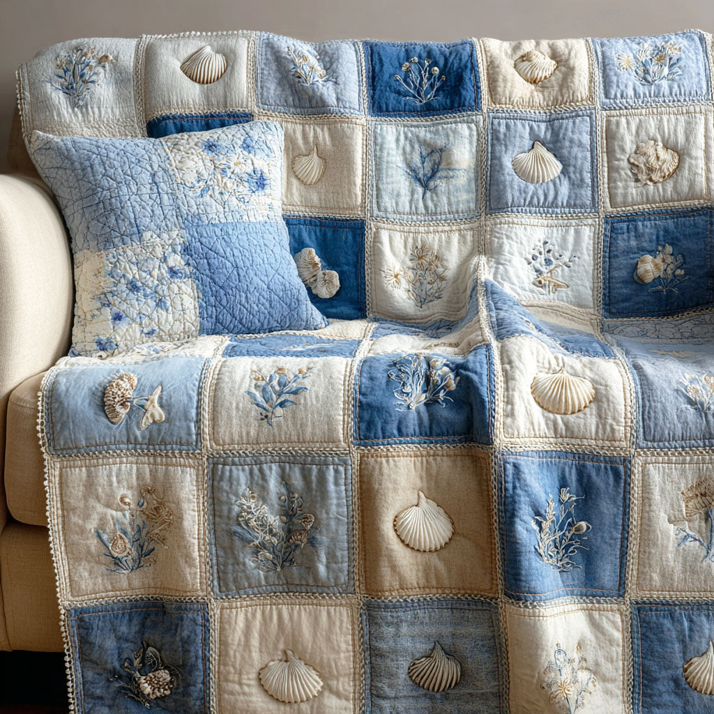 Coastal Story Quilted Blanket - Baby (30" x 40") - Pack 1