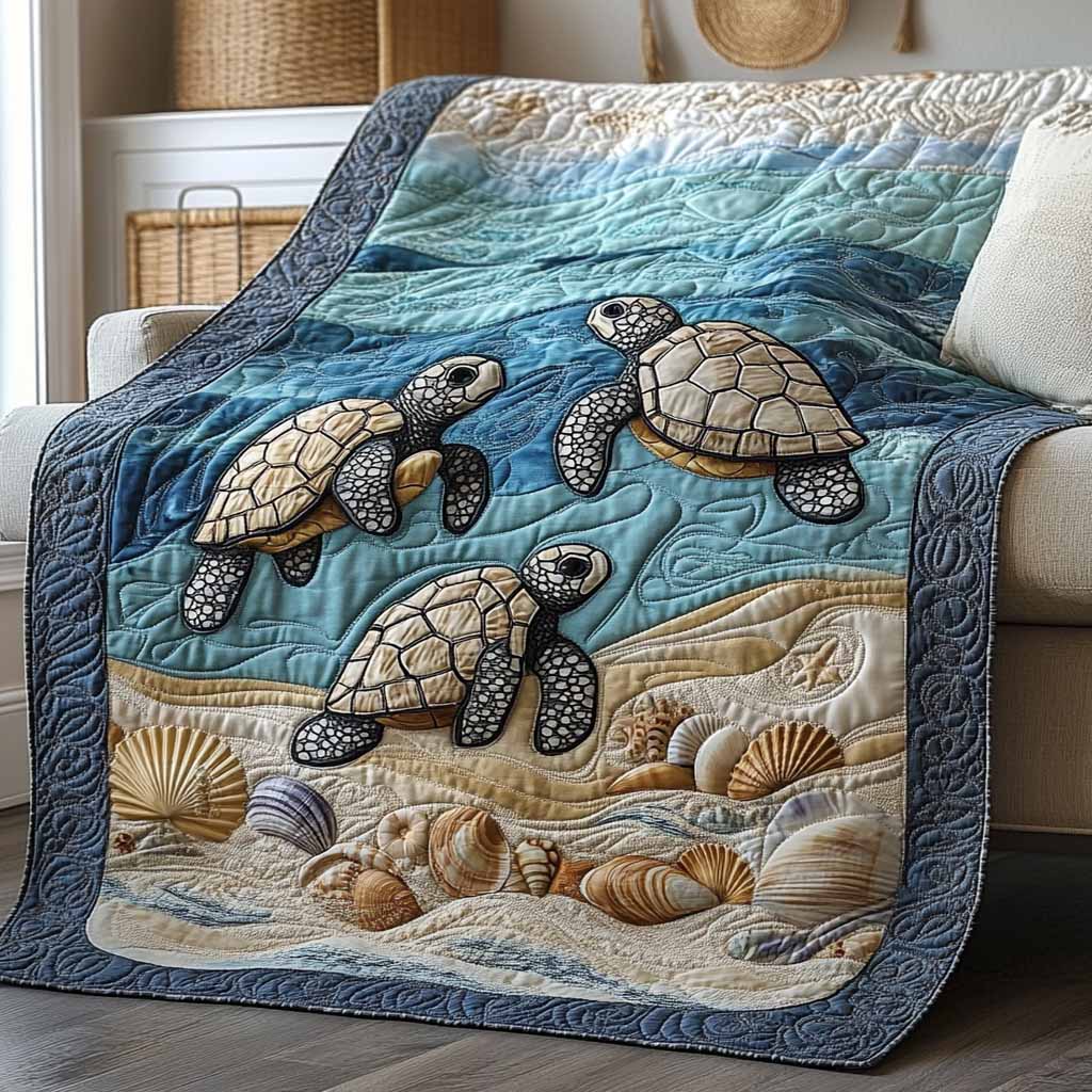 Coastal Trio Quilted Blanket - Baby (30" x 40") - Pack 1