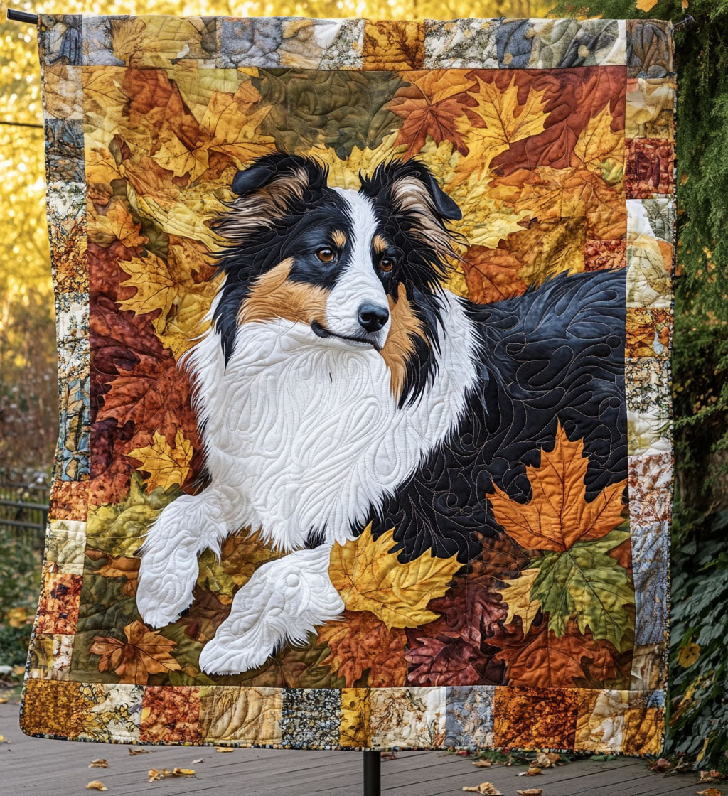 Collie Dreams Quilted Blanket - Throw (55" x 60")