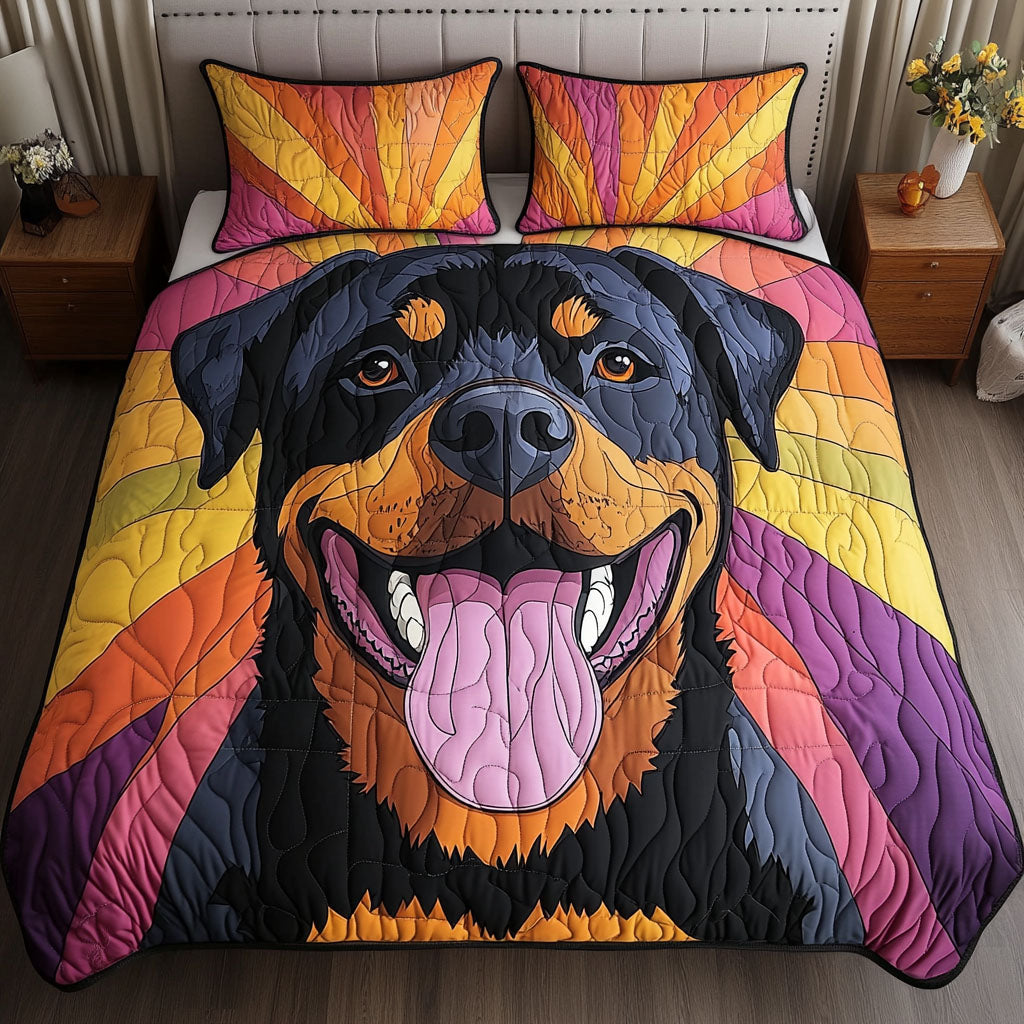 Color Paws 3-Piece Quilted Bedding Set - Single (59" x 70")