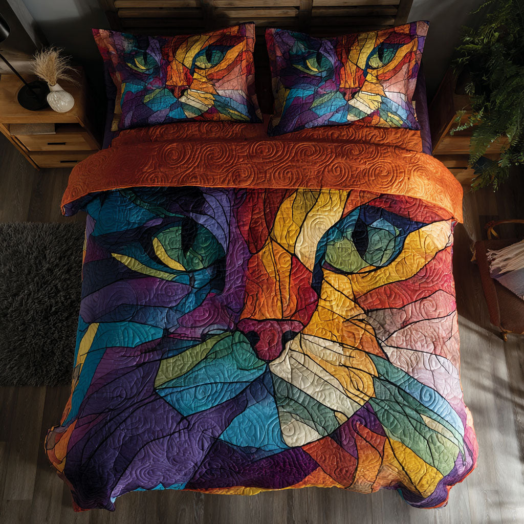 Color Vision 3-Piece Quilted Bedding Set - Single (59" x 70")