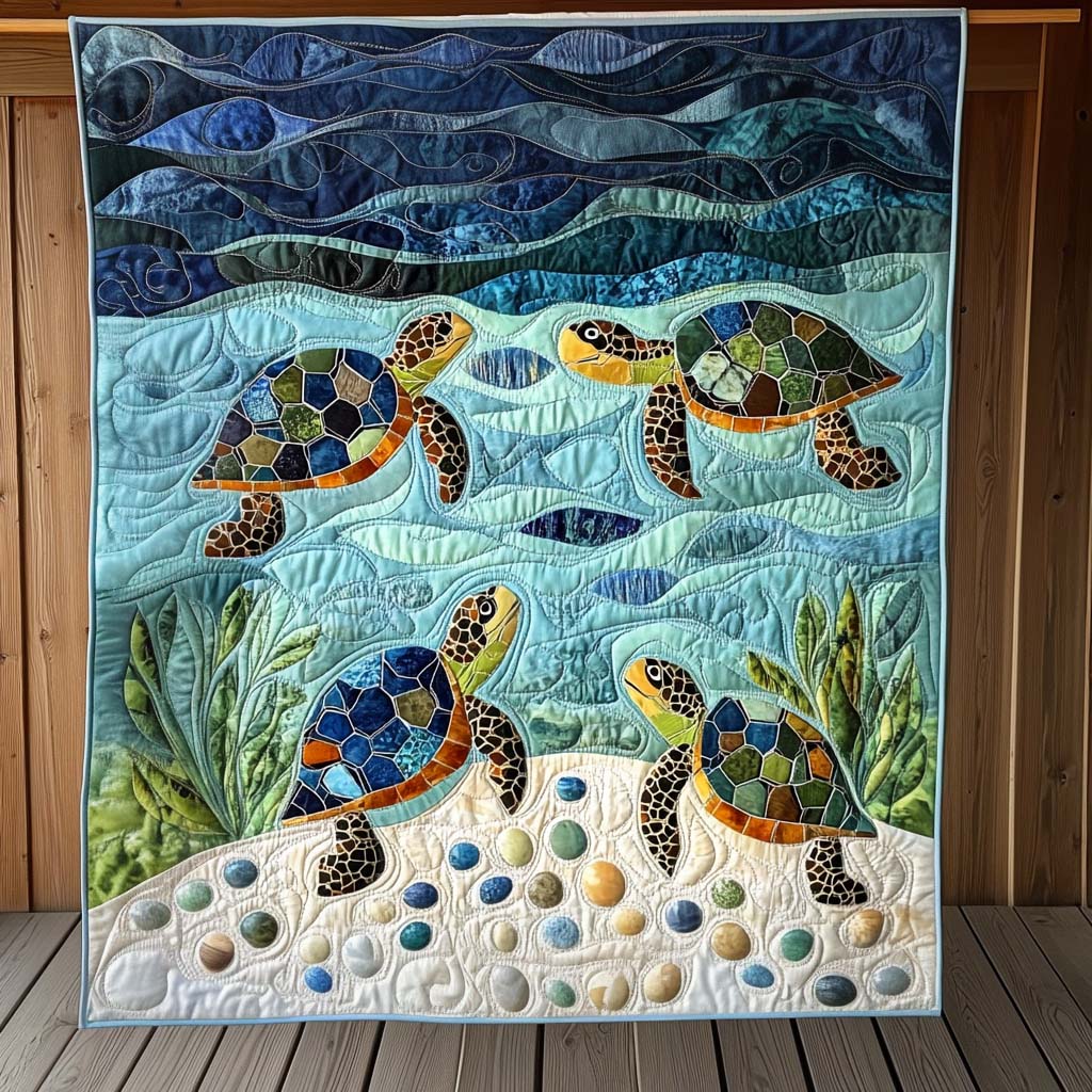 Colorful Stripes Quilted Blanket - Throw (55" x 60")