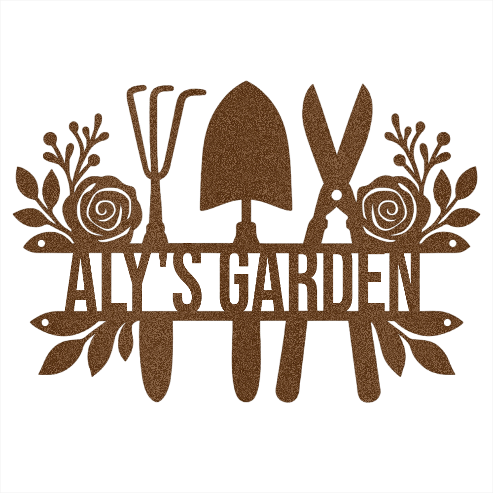Custom Gardener Name Steel Design 2