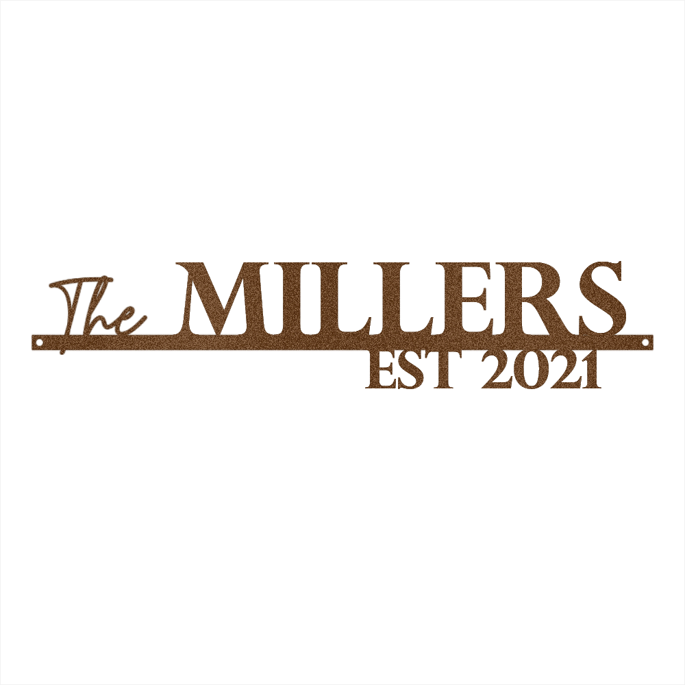 Personalized Family Name Steel Wall Decor1