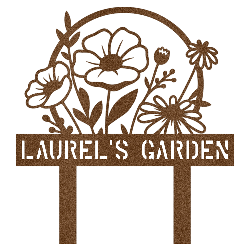 Custom Garden Name Steel Wall Decor