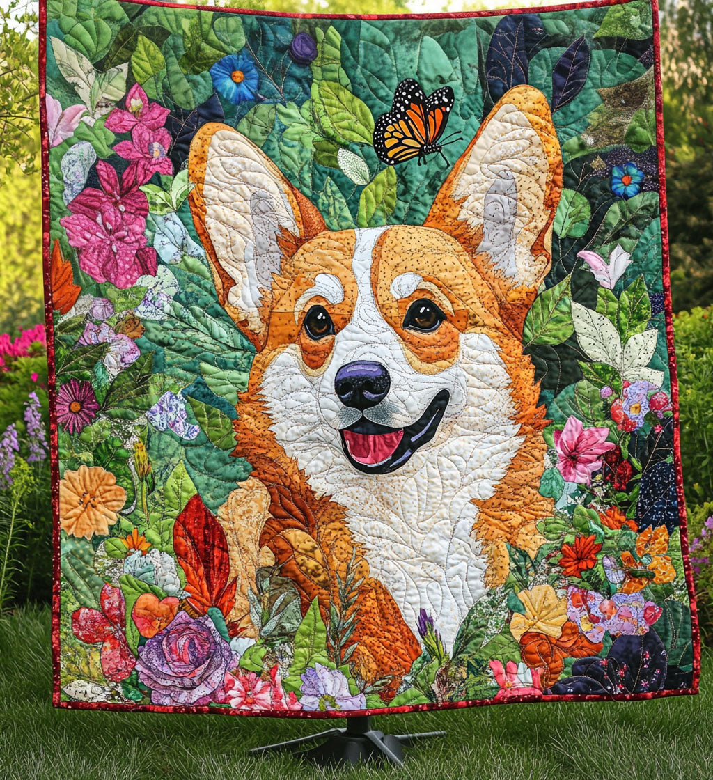 Corgi Dreams Quilted Blanket - Throw (55" x 60")