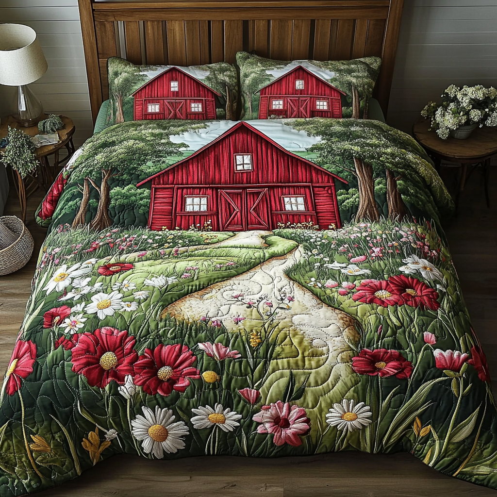 Cottage Dreams 3-Piece Quilted Bedding Set - Single (59" x 70")