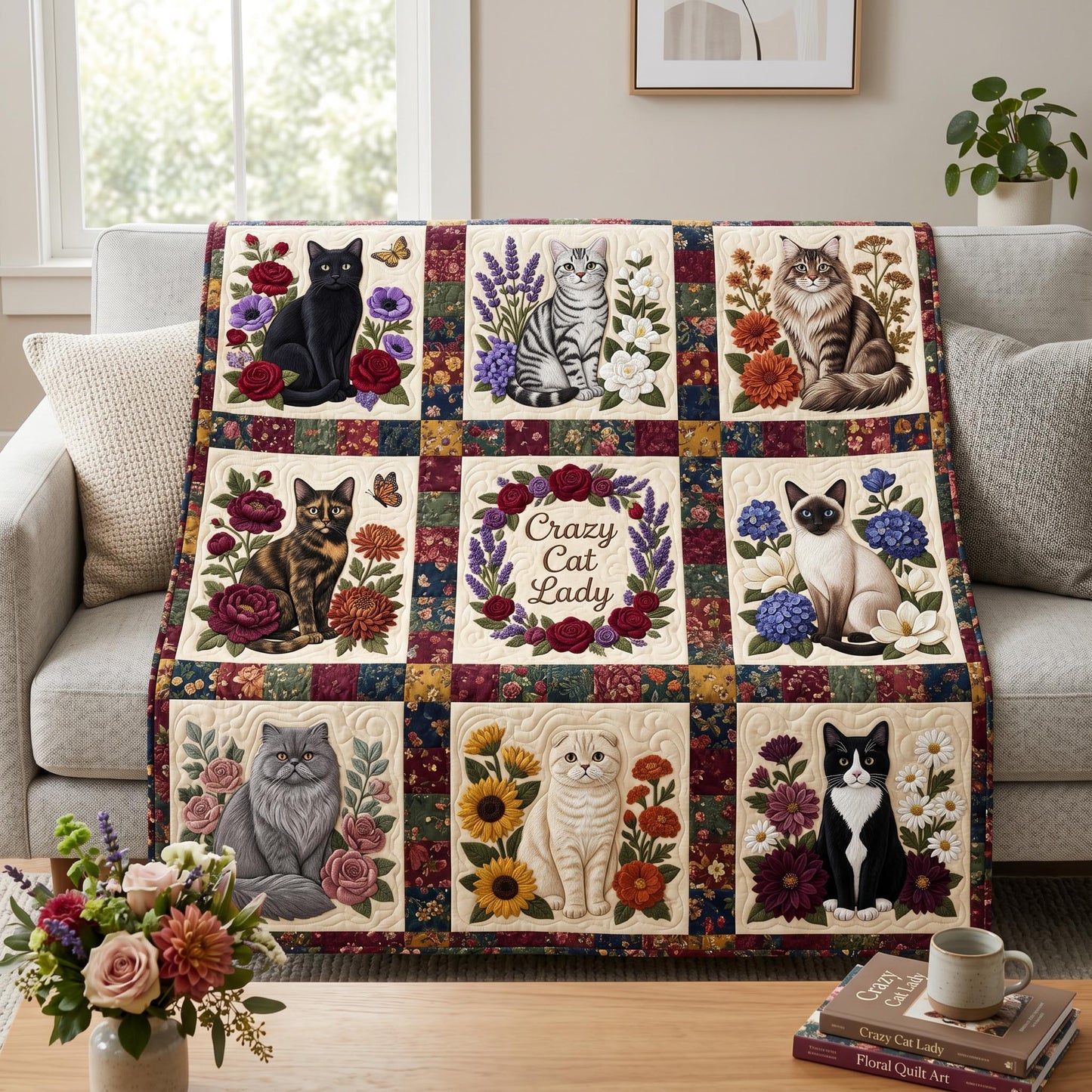 Cottage Whiskers Quilted Blanket - Baby (30" x 40") - Pack 1