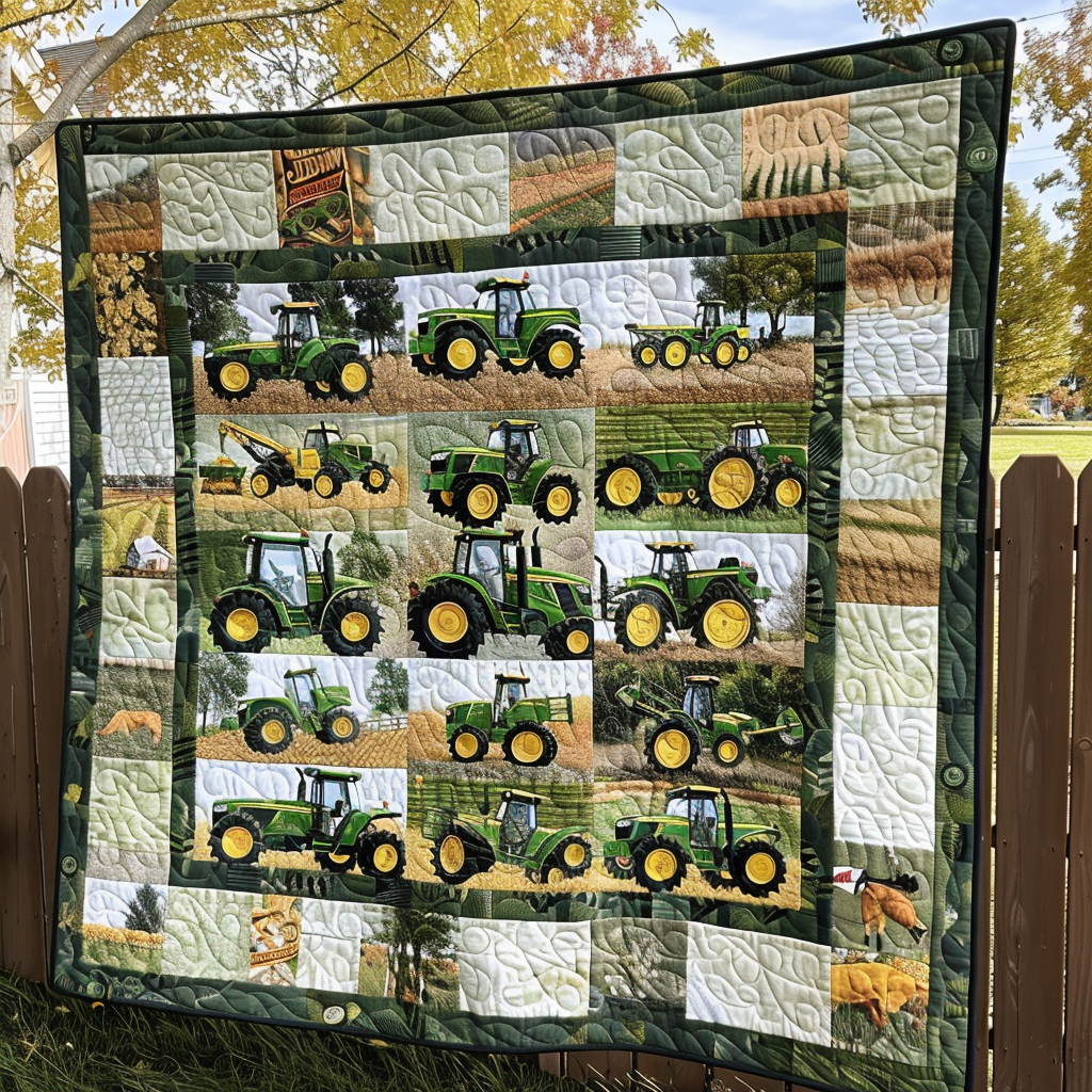 Country Charm Quilted Blanket - Throw (55" x 60")
