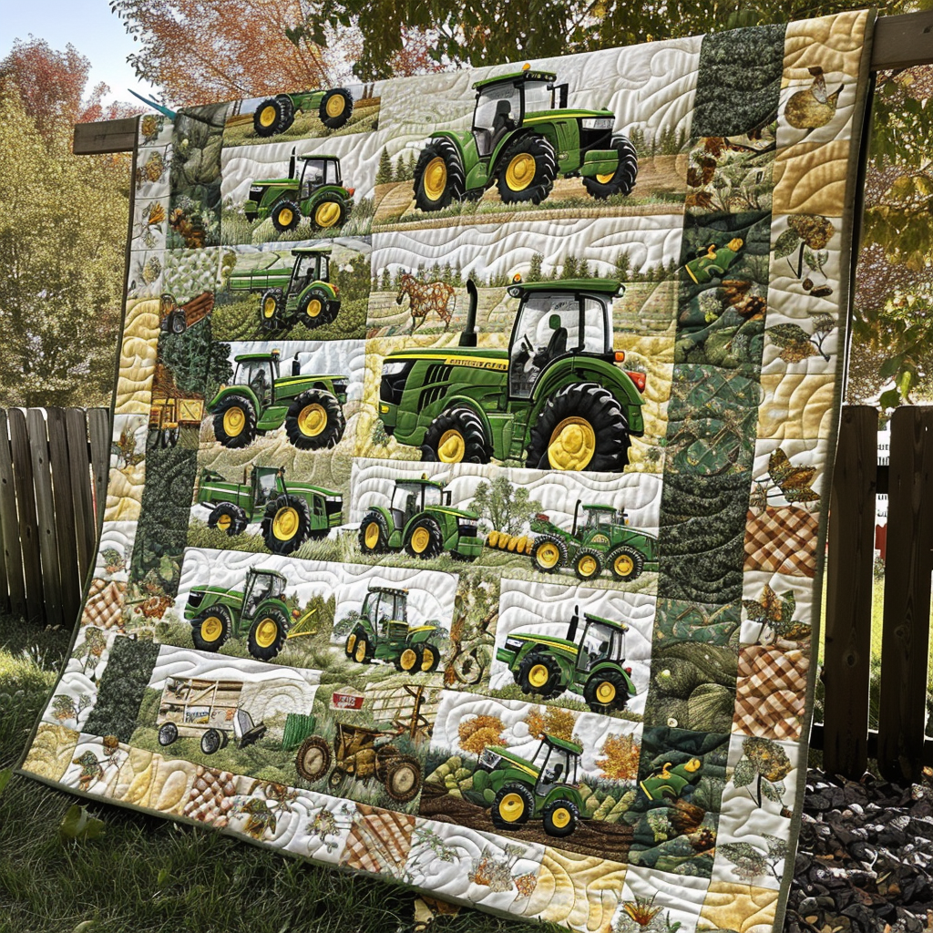 Country Colors Quilted Blanket - Throw (55" x 60")