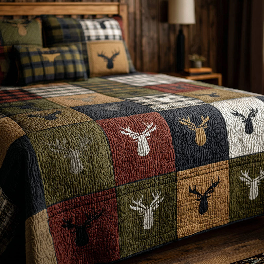 Country Buck Comfort 3-Piece Quilted Bedding Set - Single (59" x 70")