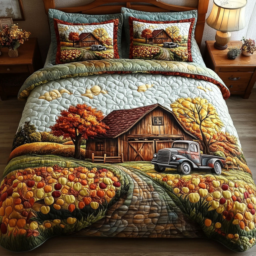 Country Charm 3-Piece Quilted Bedding Set - Single (59" x 70")