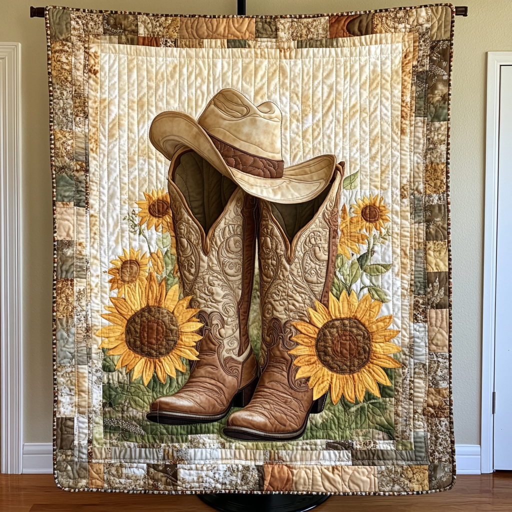 Country Charm Quilted Blanket - Throw (55" x 60")