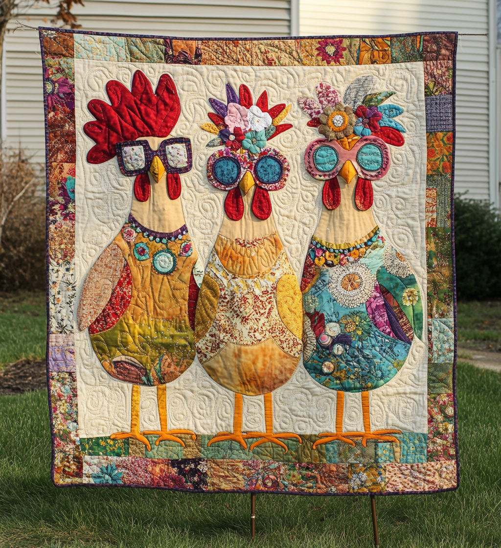Country Coop Joy Quilted Blanket - Throw (55" x 60")
