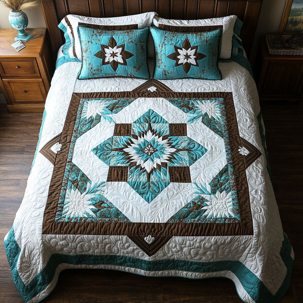 Country Flair 3-Piece Quilted Bedding Set - Single (59" x 70")