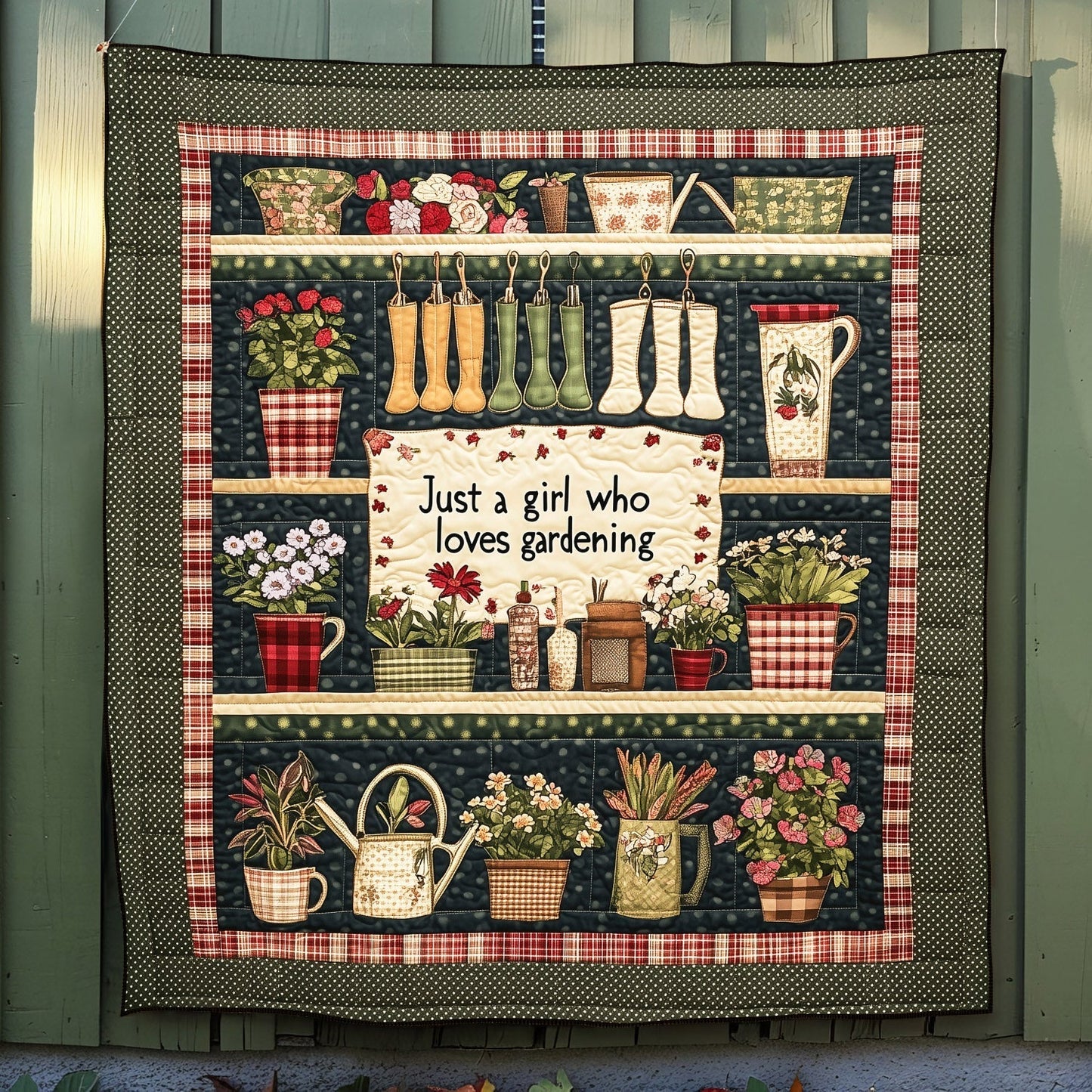 Country Garden Quilted Blanket - Throw (55" x 60")