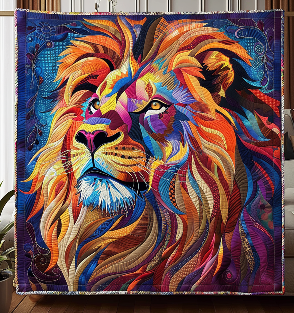 Courage Crown Quilted Blanket - Throw (55" x 60")