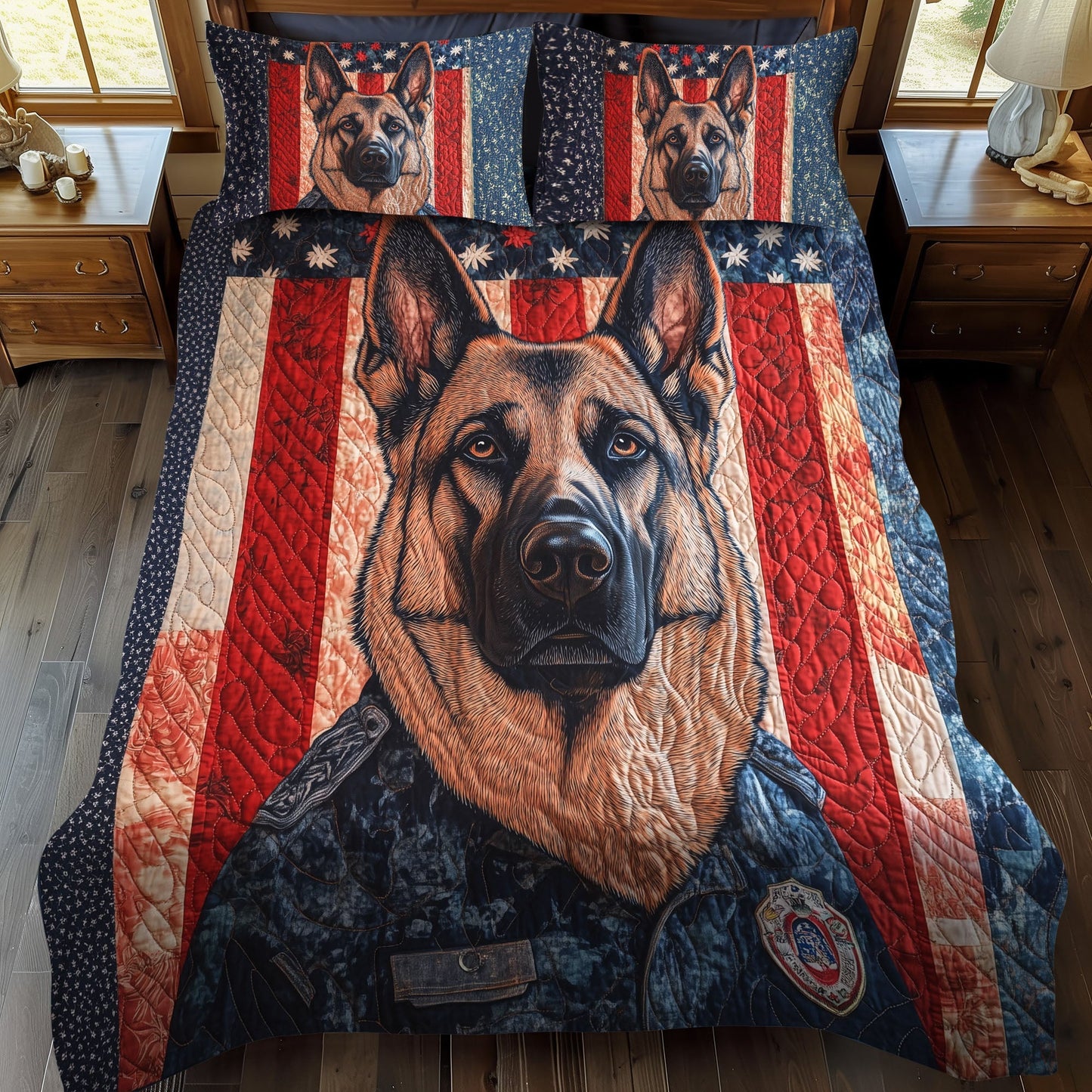 Courageous Shepherd 3-Piece Quilted Bedding Set - Single (59" x 70")