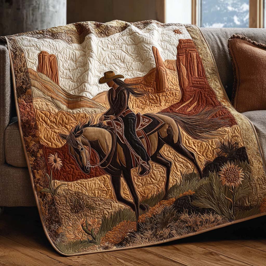 Cowgirl Ride Quilted Blanket - Baby (30" x 40") - Pack 1