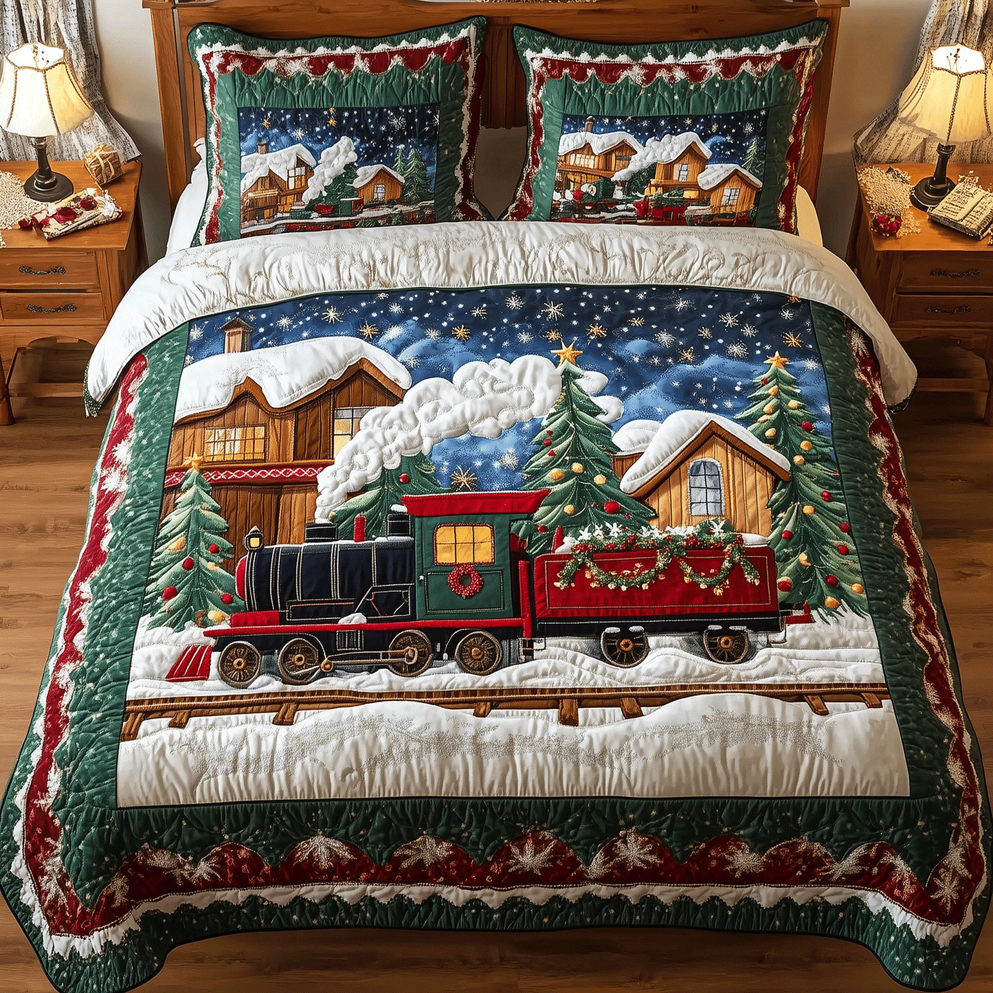 Cozy Cabin Express 3-Piece Quilted Bedding Set - Single (59" x 70")