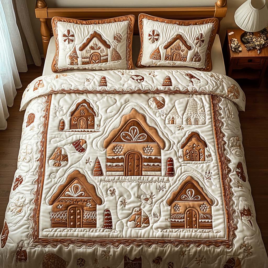 Cozy Village 3-Piece Quilted Bedding Set - Single (59" x 70")
