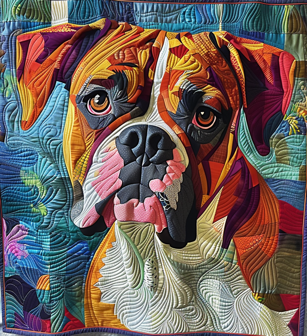 Cozy Boxer Quilted Blanket - Throw (55" x 60")