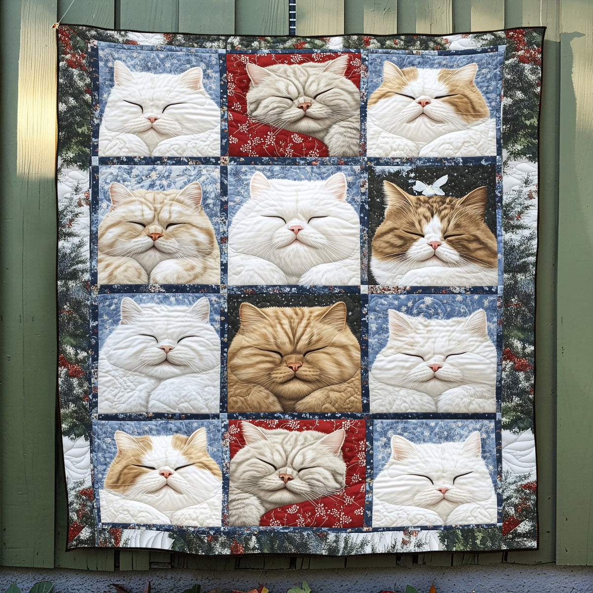 Cozy Cat Dreams Quilted Blanket - Throw (55" x 60")