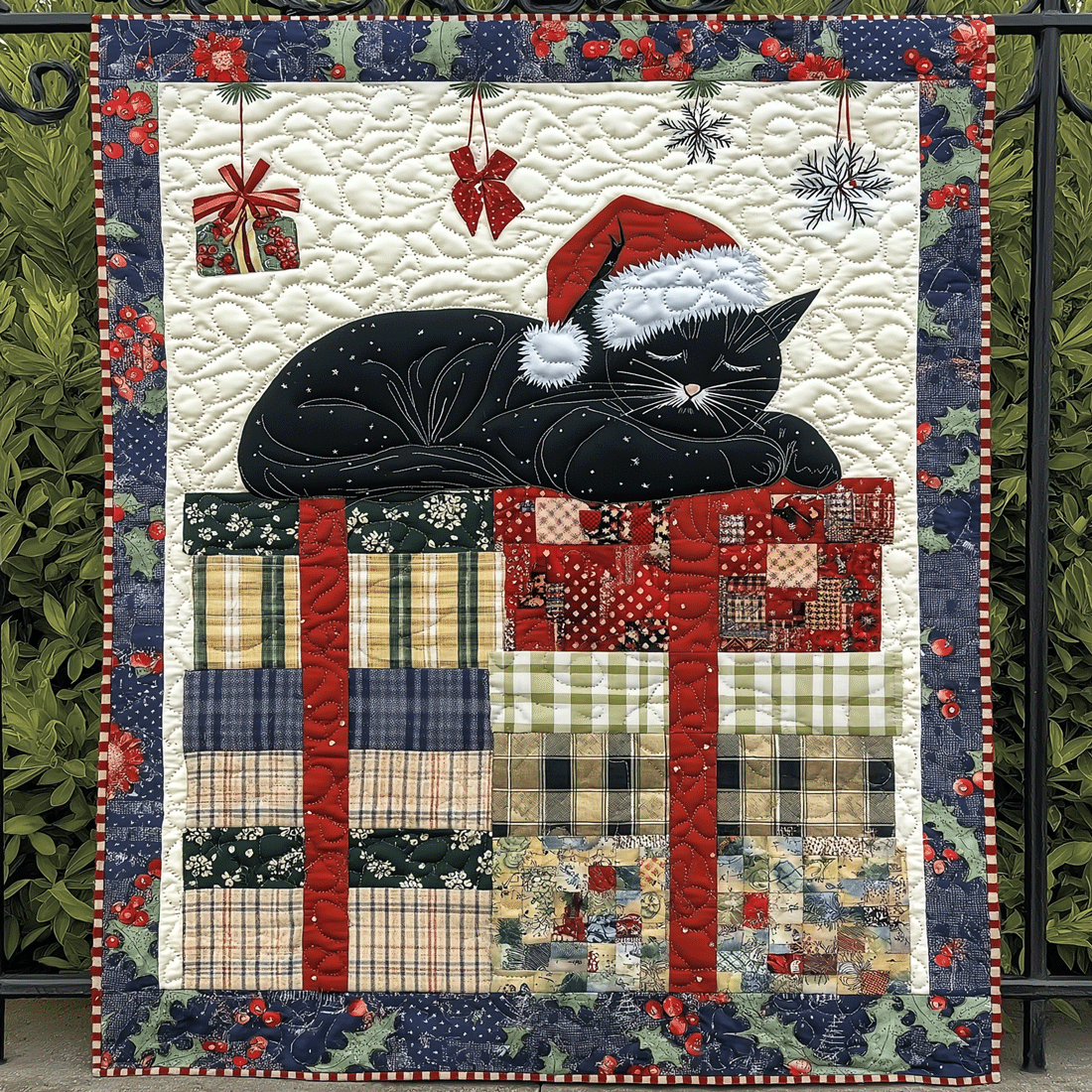 Cozy Cat Quilted Blanket - Throw (55" x 60")