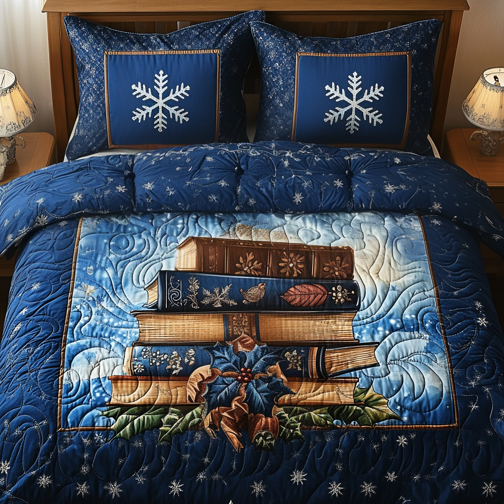 Cozy Chapter 3-Piece Quilted Bedding Set - Single (59" x 70")