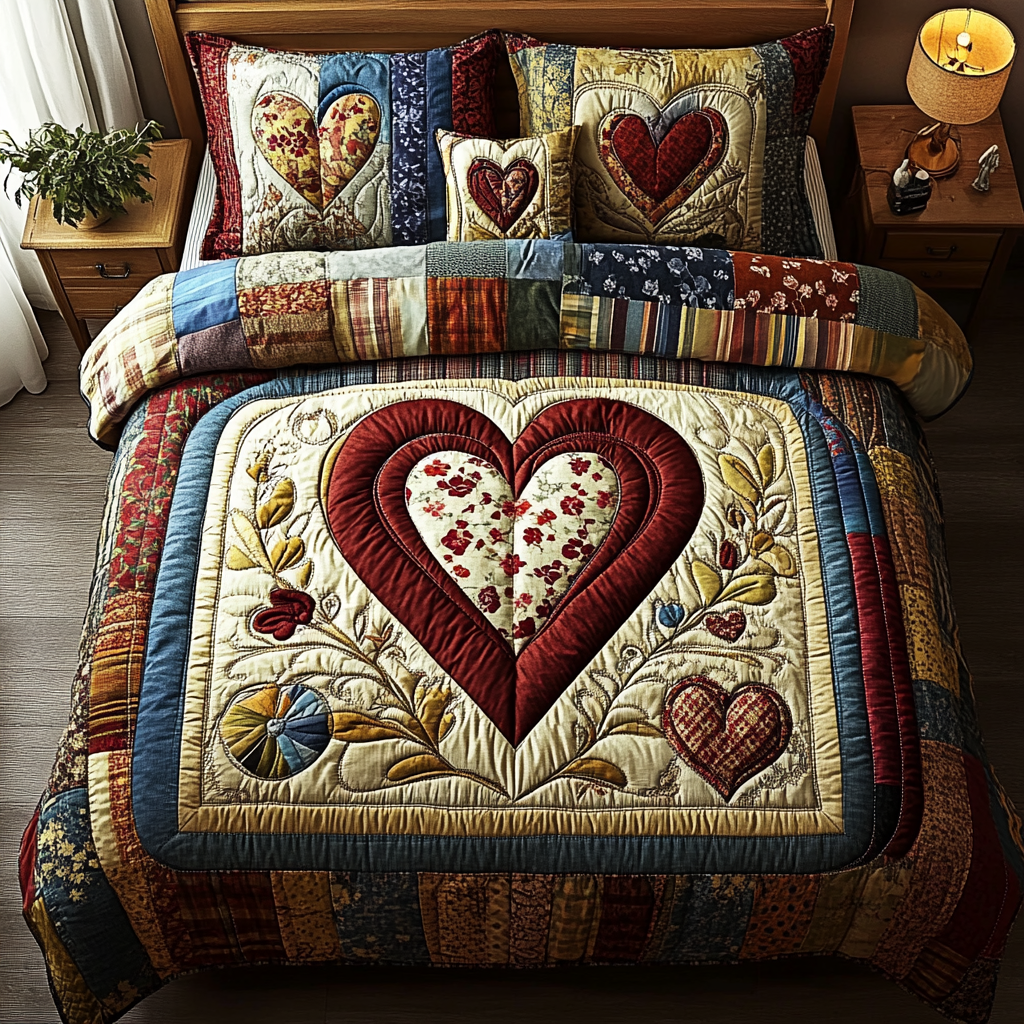 Cozy Charm 3-Piece Quilted Bedding Set - Single (59" x 70")