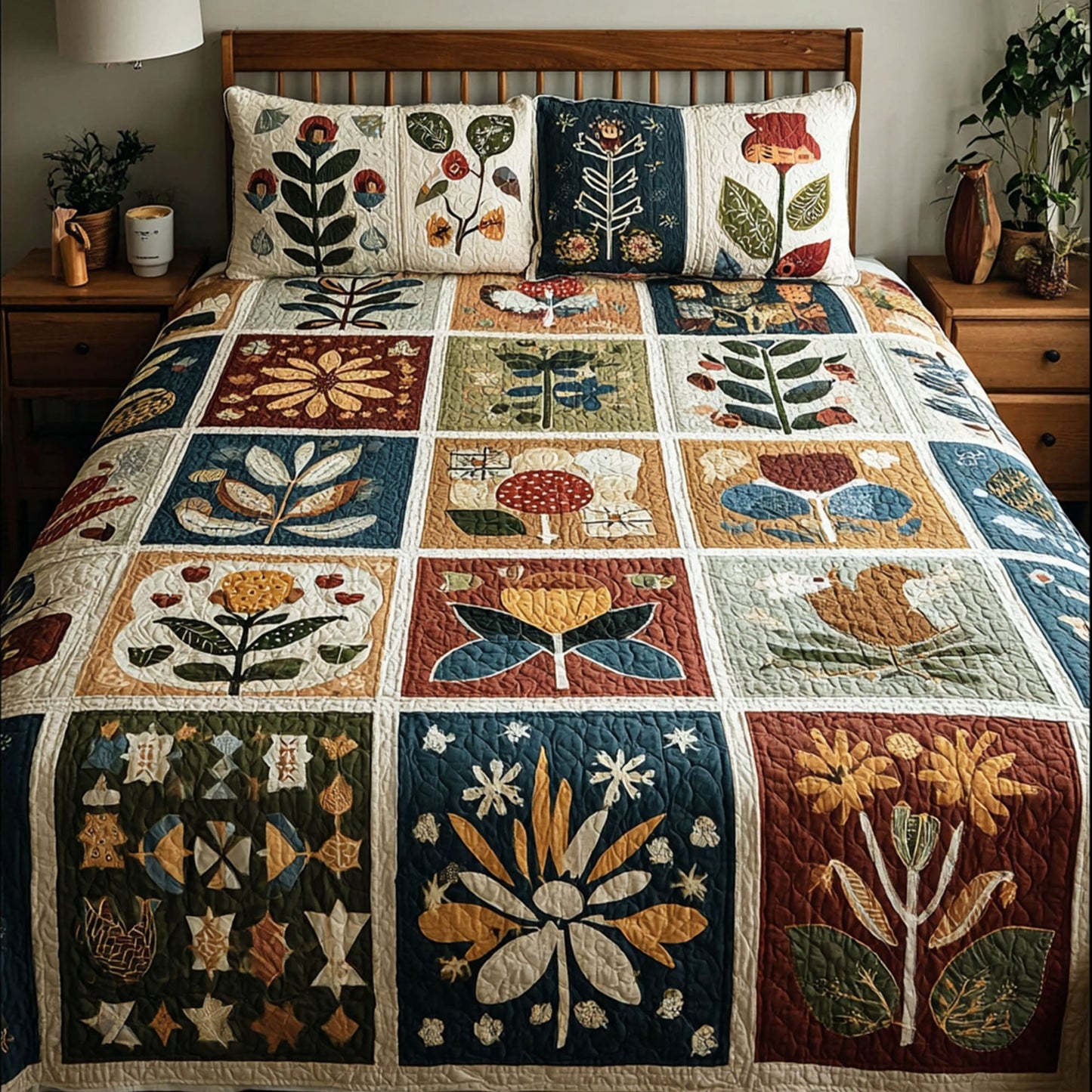 Cozy Cubes 3-Piece Quilted Bedding Set - Single (59" x 70")
