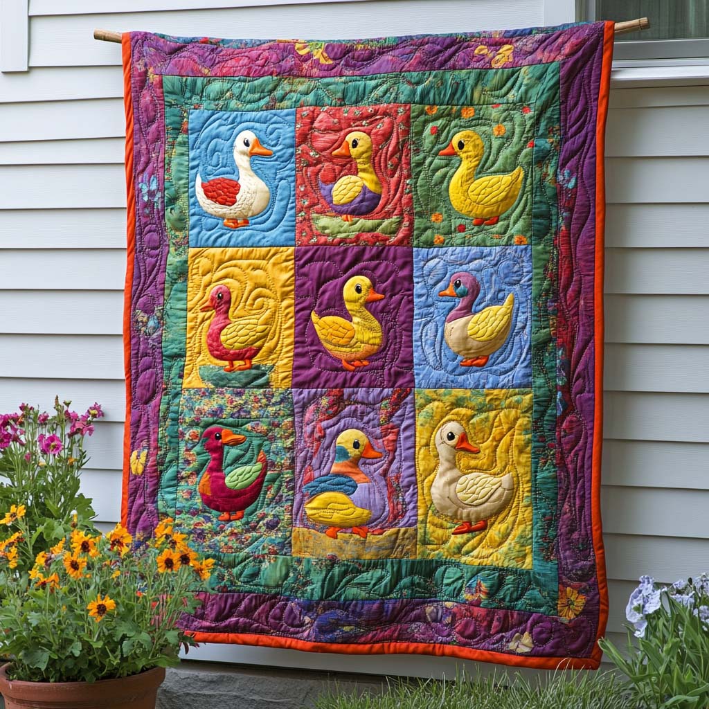 Cozy Duck Haven Quilted Blanket - Baby (30" x 40")