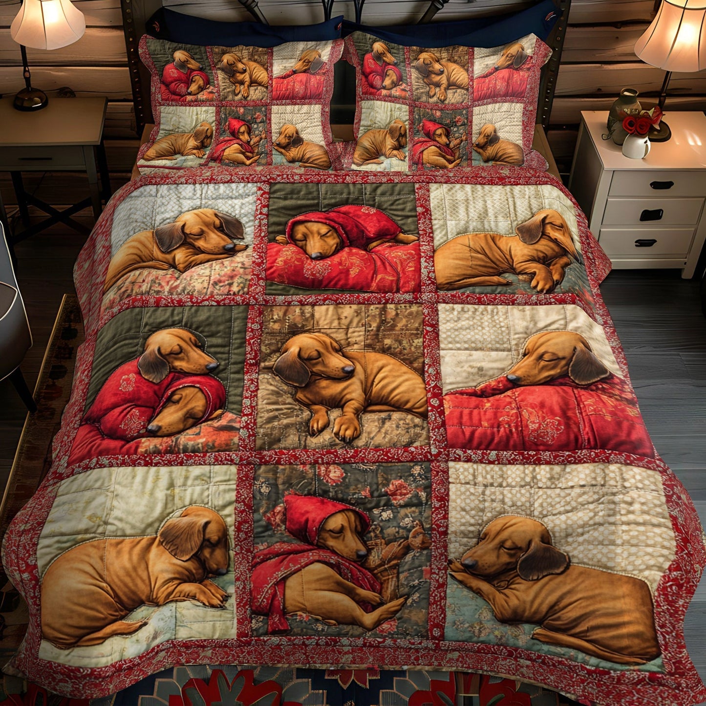 Cozy Hoods 3-Piece Quilted Bedding Set - Single (59" x 70")