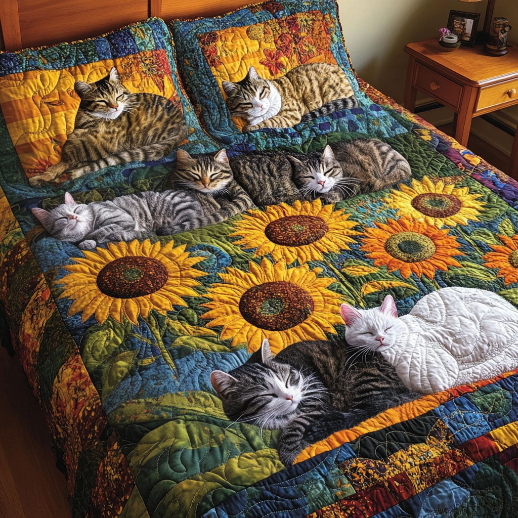 Cozy Kitten Dreams Quilted Blanket - Throw (55" x 60")