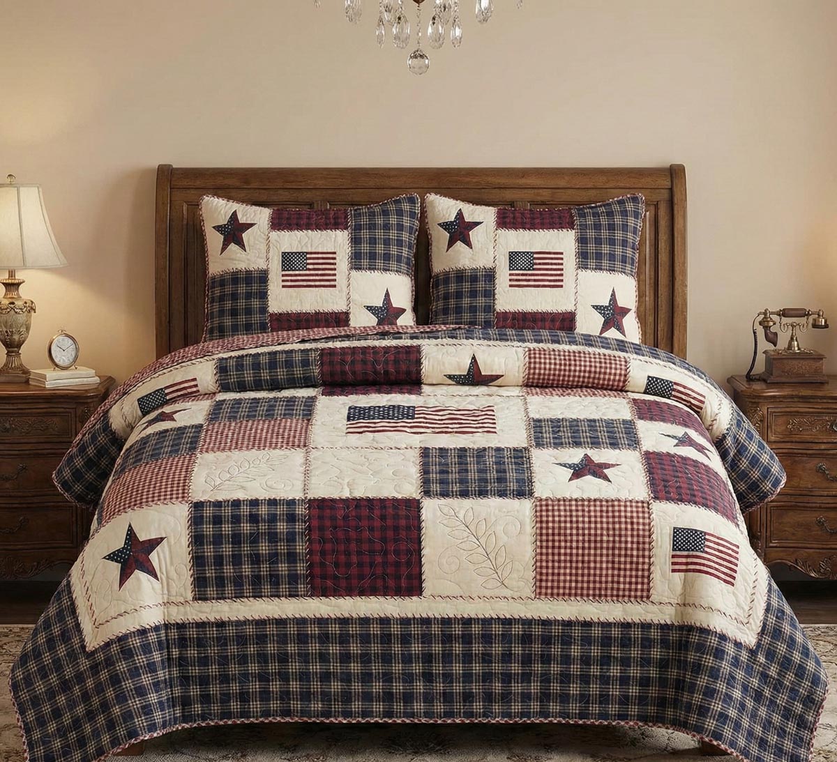 Cozy Patchwork 3-Piece Quilted Bedding Set - Single (59" x 70")