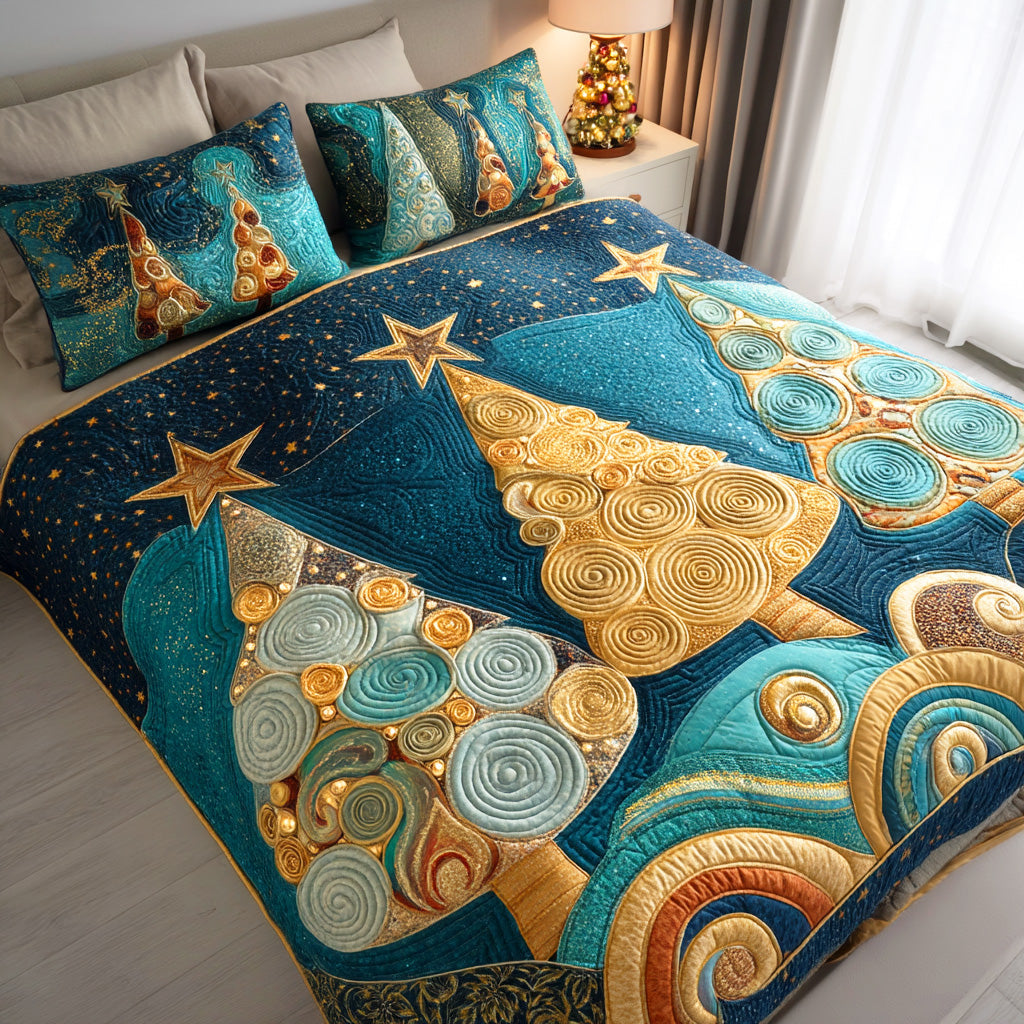 Cozy Pine Dreams 3-Piece Quilted Bedding Set - Single (59" x 70")