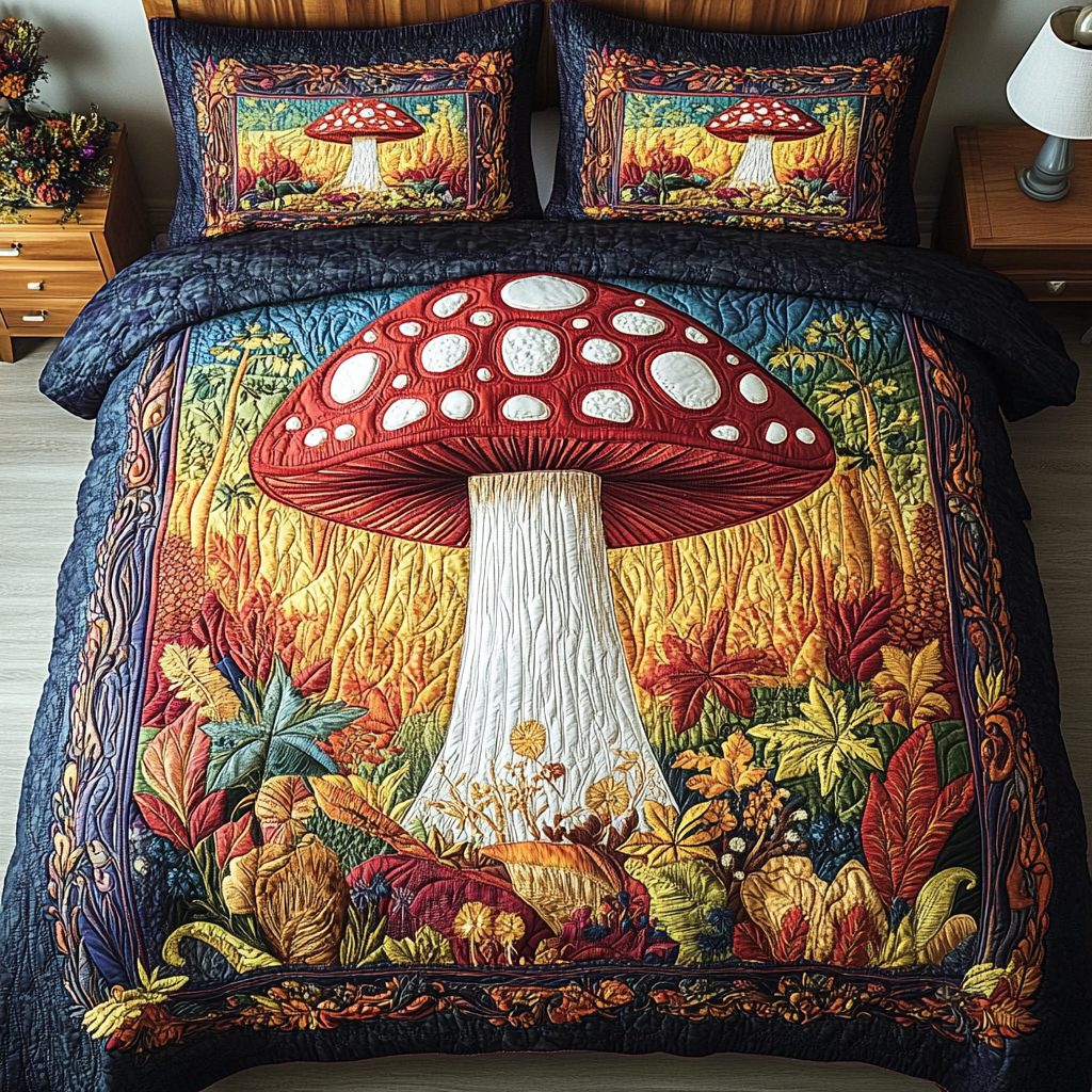 Cozy Wonderland 3-Piece Quilted Bedding Set - Single (59" x 70")