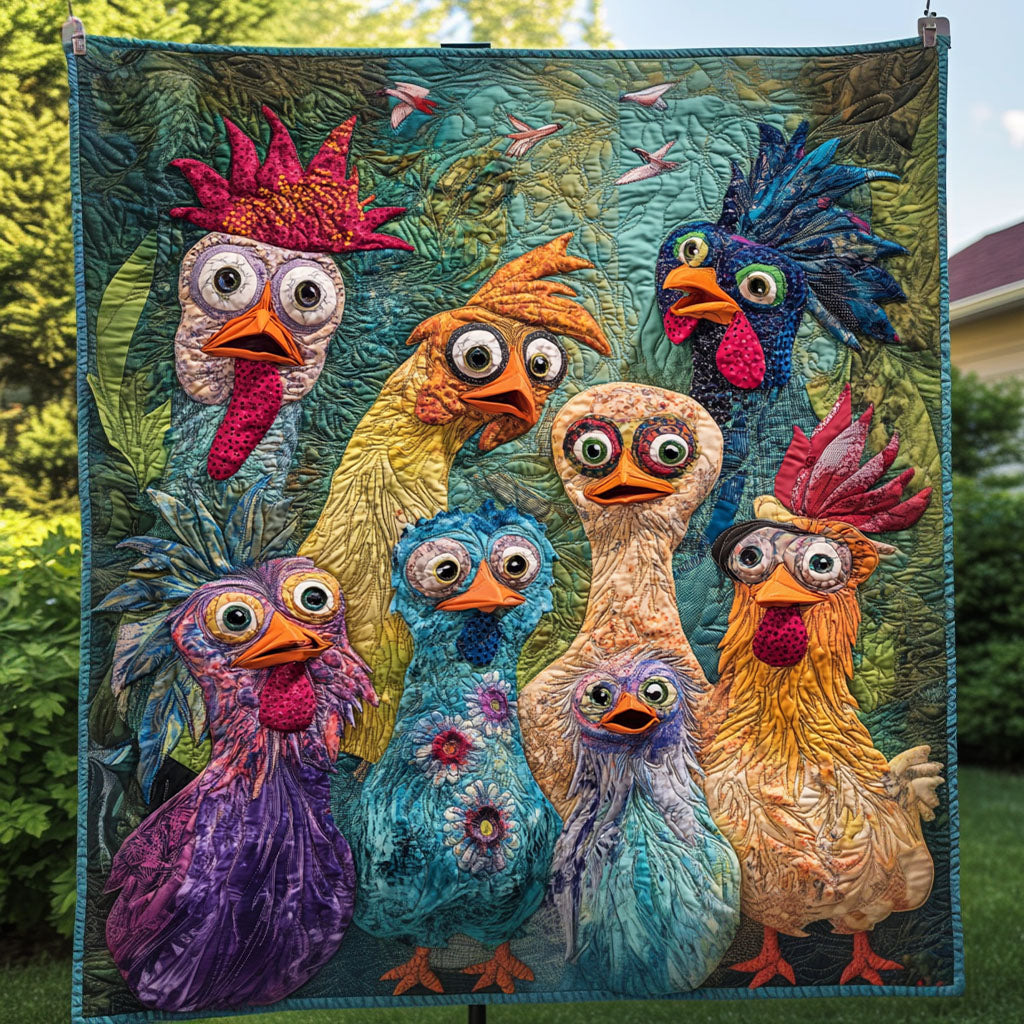 Crazy Coop Quilted Blanket - Throw (55" x 60")