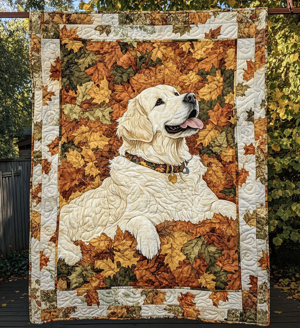 Creamy Paws Quilted Blanket - Throw (55" x 60")