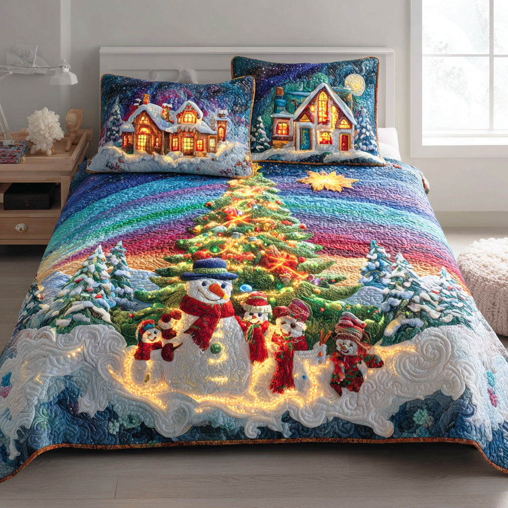 Crystal Morning 3-Piece Quilted Bedding Set - Single (59" x 70")