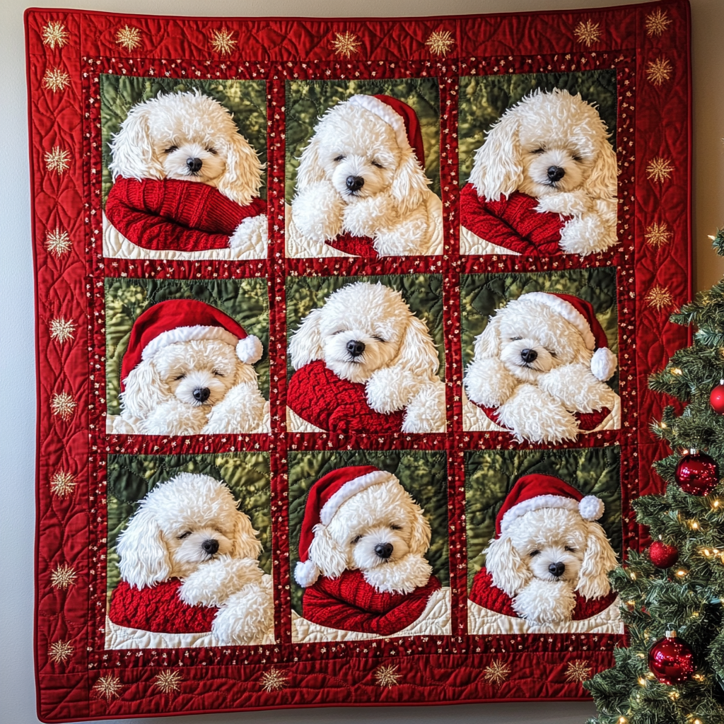 Cuddle Pups Quilted Blanket - Throw (55" x 60")