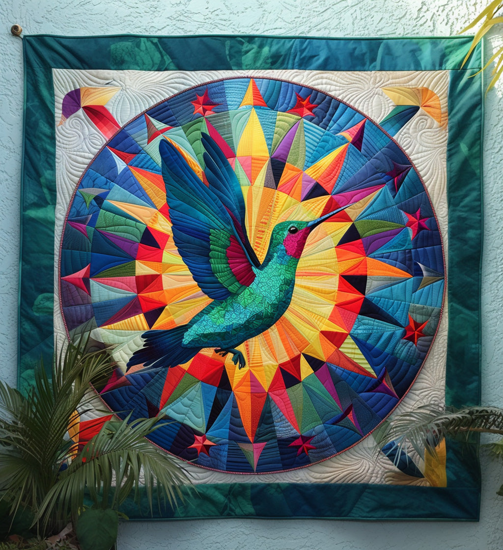 Cultural Hummingbird Quilted Blanket - Throw (55" x 60")
