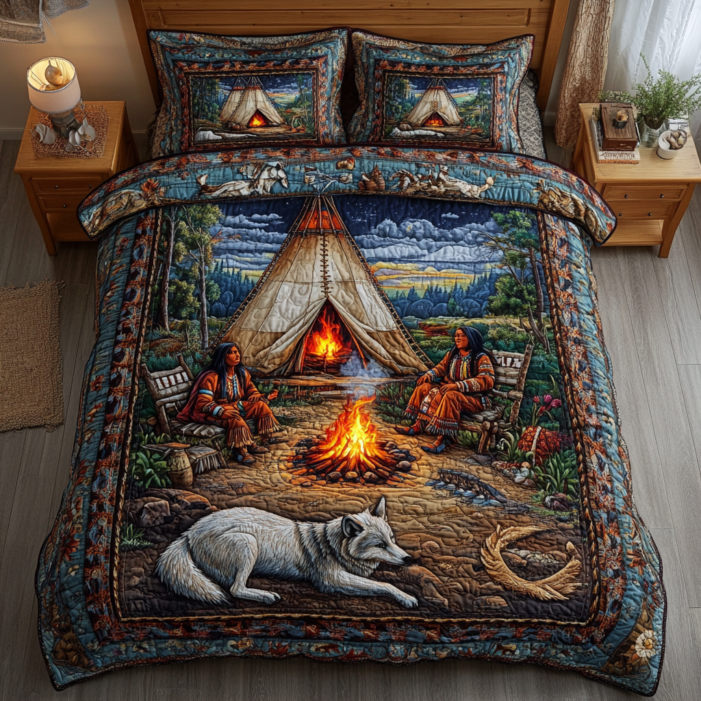 Cultural Spirit 3-Piece Quilted Bedding Set - Single (59" x 70")