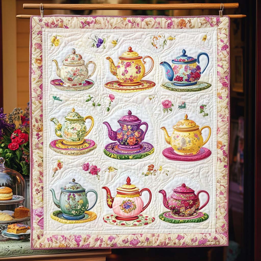 Cup Of Joy Quilted Blanket - Throw (55" x 60")