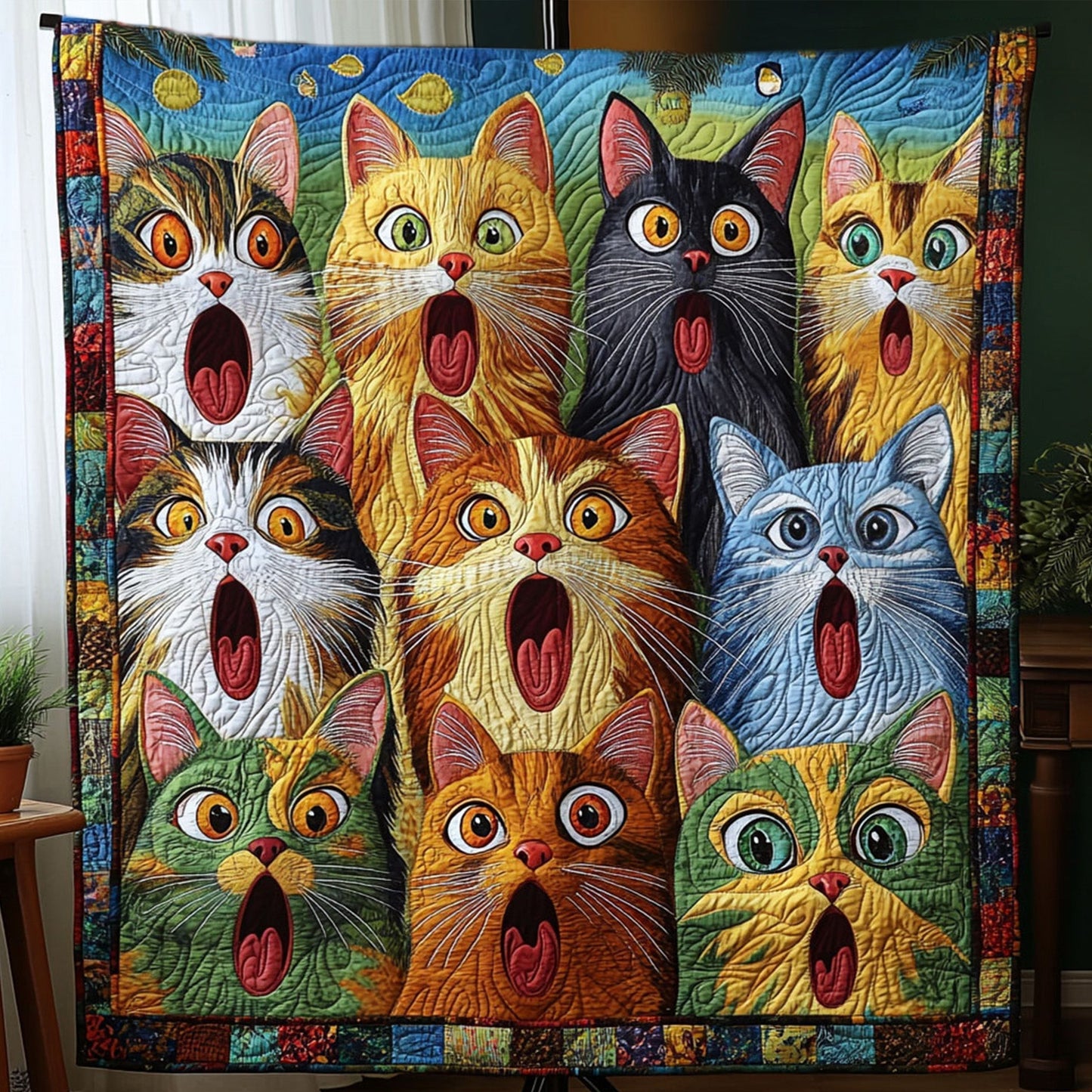 Curious Companions Quilted Blanket - Throw (55" x 60")