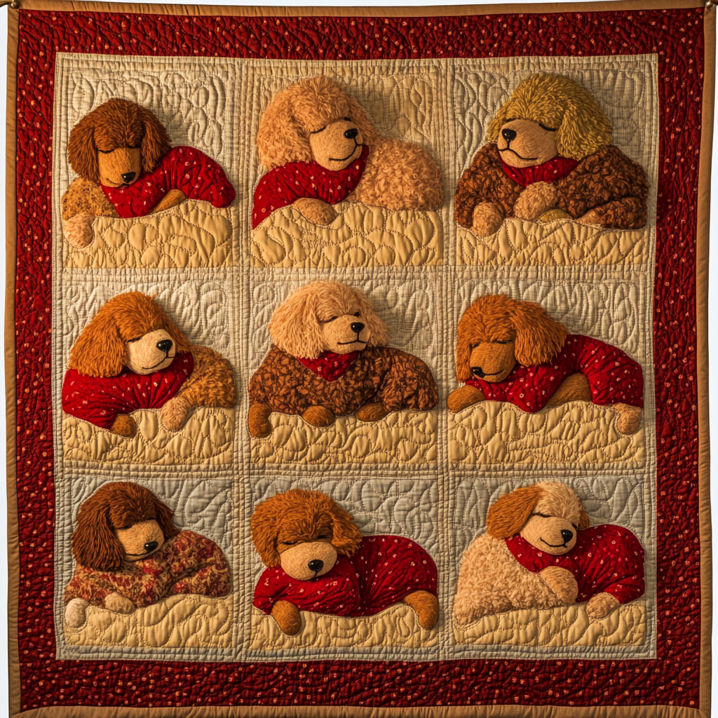 Curly Charm Quilted Blanket - Throw (55" x 60")